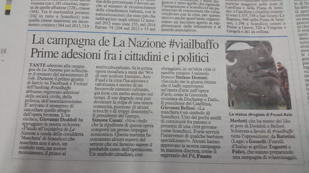 La campagna de La Nazione #viailbaffo