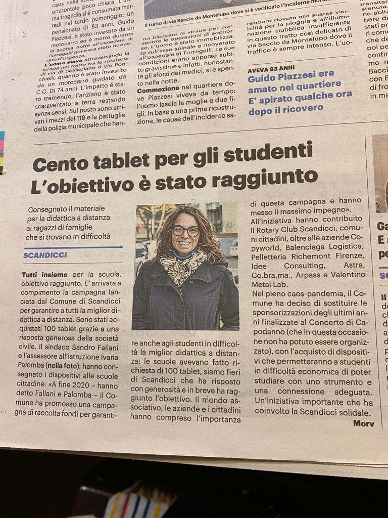 Cento tablet per gli studenti, l’obiettivo è stato raggiunto