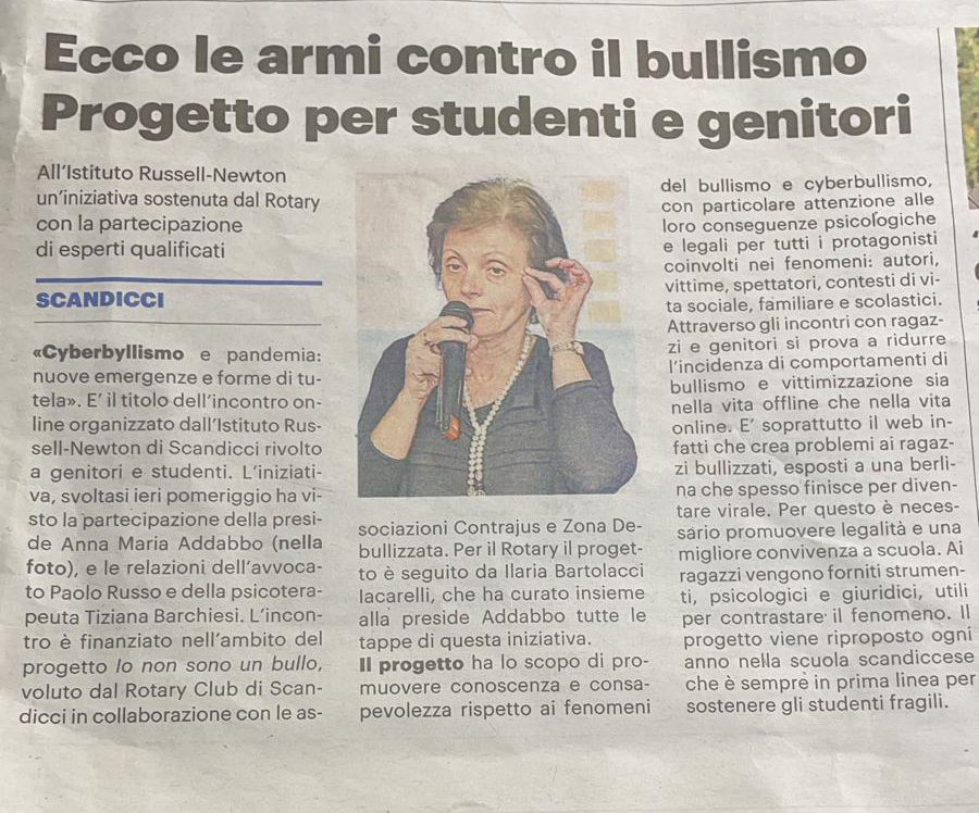 Ecco le armi contro il bullismo Progetto per studenti e genitori